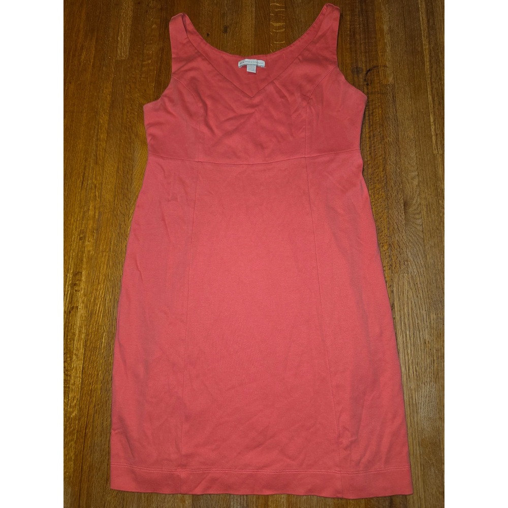 New York & Company Coral Pink V-Neck Sleeveless Sheath Dress Size S - Picture 2 of 10